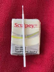 Sculpey Glow-in-the-Dark Oven Bake Clay with Plastic Molding Tool 2 oz.