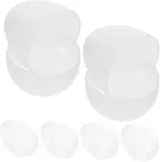 ABOOFAN 6pcs Jumbo Transparent Fillable Easter Eggs Plastic Candy Boxes for Party Favors Prizes for Easter Celebrations and Fun Treats