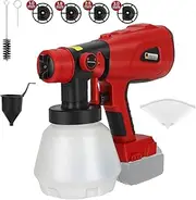 Milwaukee 18V Paint Sprayer, Red, Handheld, Copper Nozzle, 9 Inch