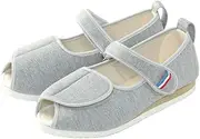 Mariannu(マリアンヌ) Marianne WG203 cm 4E Loose Fit Facility Indoor Hospital Shoes Foot Support Shoes, Gray, 25.0~25.5 cm 4E