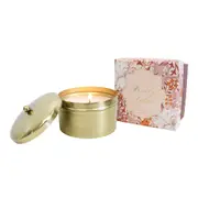 Iron/Wax 11cm Scented Tealight Candle Pretty Petal White Magnolia Home Fragrance