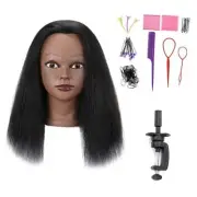 SOPHIRE 14" 100% Real Hair Mannequin Head with stand, Hairdresser 14 Inch