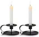 Taper Candle Holders, 2 Count Candlestick Holders, Black Candle Holder Decor