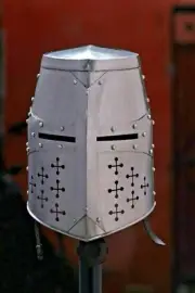 Medieval 18GA Crusader Knight Great Helmet Warrior Templar Helmet