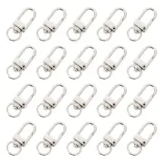 20-Pack Gold & Silver Metal Lobster Claw Clasps, 360° Swivel Trigger Snap Hoo...