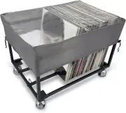 Vinyl Record Storage Holder on Wheels - Holds up to 100 LP - Now Playing Vinyl