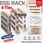 4-Tier Automatic Scrolling Egg Rack Holder Space-Saving Egg Dispenser Holder NEW
