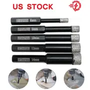 2pcs 6/8/10/12/14mm Diamond Dry Cuts Ceramic Tile Drilling Bits Core Hole Saw l