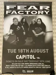 FEAR FACTORY 2009 Perth Original Concert Poster FULL SIZED & VERY RARE 98 x 69cm