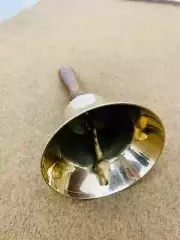 Call Service Bell 11'' Large & Heavy Solid Brass Hand Bell School Bell