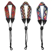Soft Padded Saxophone Neck Strap Rainbow Braided Pattern for Alto Sax