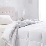Amazon Basics Down Alternative Bedding Comforter Duvet Insert - Full / Queen, White, All-Season