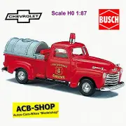 Chevrolet Pick Up US Fire Engine Fire Brigade 1950 Red 1:87 Busch 48211