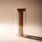 Modern Glass Cylinder Jar Container with Wood Lid