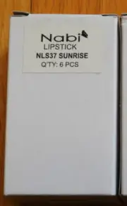New Nabi Professional Matte Lipstick, NLS37 Sunrise, Box Set of 6