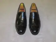 Peal & Co x Crockett & Jones Raywood Black Leather Brogue Loafers 9D NWB