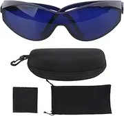QANYEGN Golf Glasses, Golf Ball Finder, Blue Professional Lenses Glasses Sports Matte Frame with Zipper Case Suitable for Most Prescription Eyes