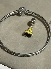 New Pandora Disney Beauty And The Beast Belle Rose Clasp Bangle & Belle’s Dress