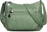 [VOLGANIK ROCK] Crossbody Purse for Women Ladies Soft PU Leather Shoulder Bag Medium Roomy Handbag Fashion Tote Top Handle Satchel