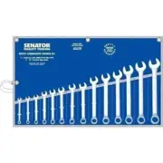 Senator Drop Forged Combination Spanner Set 14 Piece, 6-19mm, ASME B107.6