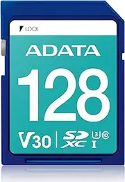 ADATA 128GB UHS-I U3 V30S SD Card 100/85 MB/s ASDX128GUI3V30S-R-I