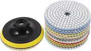 BESTYASH 1 Set Stone Polishing Sheet Concrete Polishing Pad Wheel Pad for Alloy Round Sanding Disc Diamond Grit Sanding Sponge Concrete Grinding Disc Resin Adhesive
