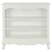 STEWART LOWLINE WHITE BOOKCASE BOOKSHELF DISPLAY CABINET 2 SHELVES 110 CM