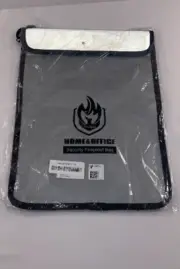 Upgraded Two Pockets Fireproof Document Bag (2000℉), 15”x 11”Water/Fire PROOF