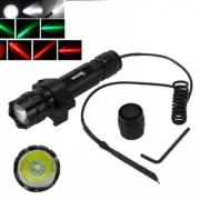 8000Lm XM-L T6 LED Tactical Flashlight Torch Light 18650 Hunting Gun Rifle Mount