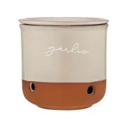 Ladelle Eco 10cm Terracotta Taupe Garlic Vault Food Storage