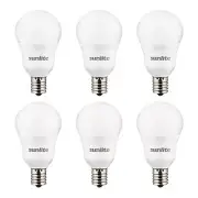 LED 15W Light Bulb, 6W(40W=) E17 Base, Frosted Finish, 30K Warm White - 6 Pack