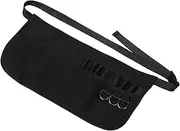 Generic Beautician Overalls Hairdressing Comb Organizer Shear Apron Hairstylist Traveling Apron Hair Tool Storage Hairdresser Apron Hair Tools Storage Apron Scissor Pouch Black Polyester