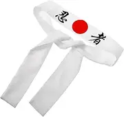 [Healvian] Japanese Style Samurai Headband Headwear for Men Versatile for Cosplay Sports and Cooking Events Durable and Easy to Wear