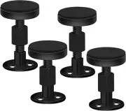 4PCS Black Adjustable Bed Frame Anti-Shake Tool and Headboard Stoppers