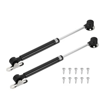 2 Pcs 100N/22lb Gas Struts for Cabinets Wood Gas Spring Shocks Black