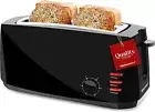 Elite Gourmet ECT4829B Long Slot 4 Slice Toaster, 6 Toast Settings Toaster Defro
