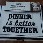 Dinner is Better Together Eat Drink Be Happy 72x13 Black White Table Runner
