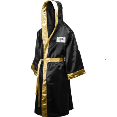 Everlast Hooded Black/Gold Full Length Robe