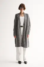 Simone Knit Cardigan Charcoal Marle Size 6 | Elka Collective
