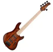 Cort GB-Fusion 5 Antique Brown Burst 5 String Jazz Bass 34" Spalted Maple