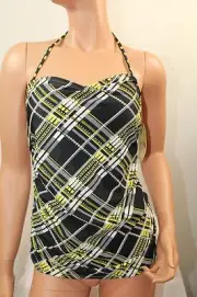 Hobie Beach Swimsuit Tankini Multi Color pineapple Sz Medium NWT