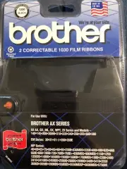Genuine Brother 1230 Black Correctable 1030 Film Ribbons (2 Pack) Factory Sealed