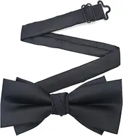 [Medsuo] Adjustable Bowtie Men Senior Bowtie Pre-Tied Bow Tie Classic Tuxedo Bow Tie for Party Wedding Dance, Black