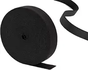 Black Elastic Braided 1inch Wide Elastic Sewing Waistband Bands 5 Meters /5.5Yards - 2.5cm Wide High Elasticity Band - 1.0 Inch(25mm) Wide, Elastic Band for Sewing, Headbands, Hair Ties Colour: Black