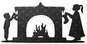 Christmas Eve Hanging Stockings Fireplace Mantel Kids Metal Dies Standard Thin