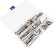 FUNOMOCYA Sturdy Bed Screw Kit 100pcs Zinc Nuts Bolts Set Safety Threaded Inserts for Newborn Bed