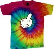 tie dye t-shirt funny shirt middle finger colorful tie dyed tee shirt