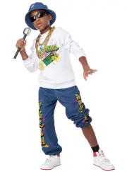 90s Hip Hop Boy's Rapper Fancy Dress Costume - Genuine California Costumes & New