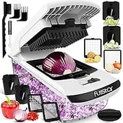 Fullstar Vegetable Chopper - Spiralizer, Slicer, Dicer, Cutter - 4 in 1, White