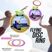 2x Flying Disc Pet Toy Fetch Training Dog Toy Puppy Silicone Frisbee Kids Toy